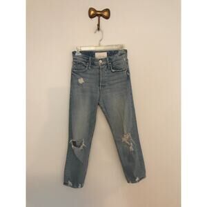 Mother The Tomcat The Confession Button-Fly Distressed Jeans - Size 24